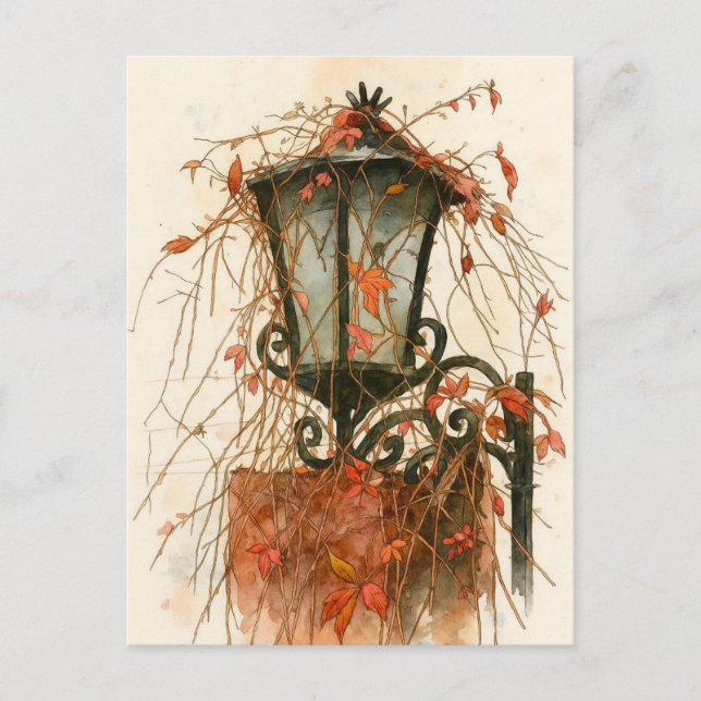 Autumn Lantern Magic Postcard (Front)