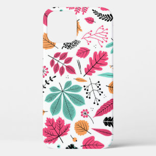 Autumn Leaf Abstract Seamless Pattern iPhone 12 Case