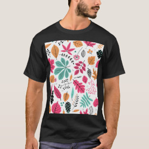Autumn Leaf Abstract Seamless Pattern T-Shirt