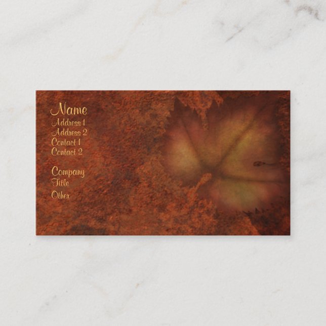 Autumn Leaf Business Card (Front)