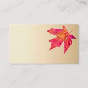 autumn leaf business card template photo art