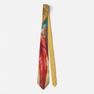 autumn leaf colours original stylised modern tie