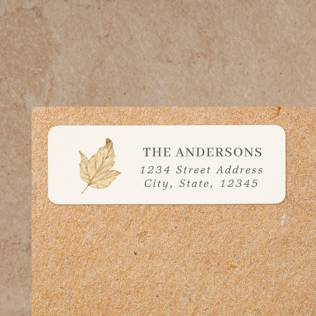 Autumn Leaf Family Name Return Address (Creator Uploaded)