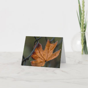 Autumn Leaf Folded Blank Greeting Card
