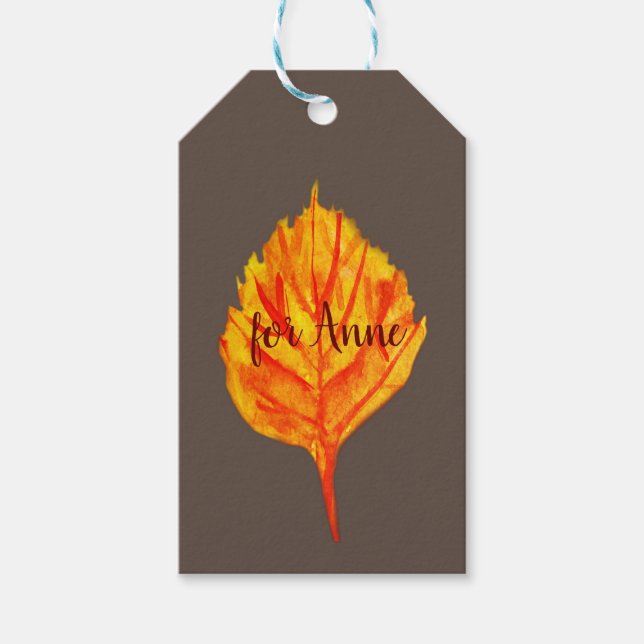 Autumn Leaf Gift Tags (Front)