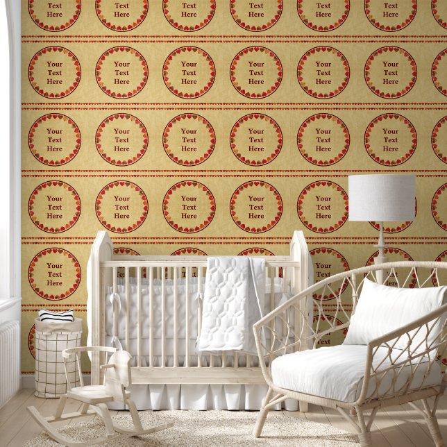 Autumn Leaf Hearts On Old Paper Wallpaper (Kids)