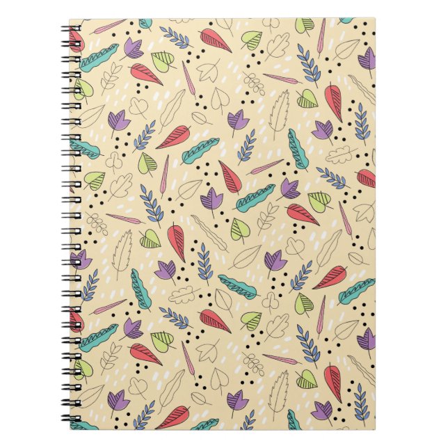 Autumn Leaf Medley Colourful Fall Notebook (Front)