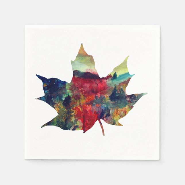 Autumn leaf Paper Napkins (Front)