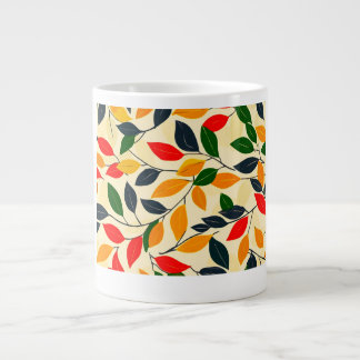Autumn Leaf Pattern Large Coffee Mug