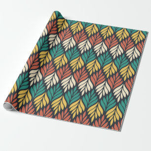Autumn Leaf Pattern Wrapping Paper