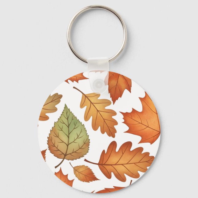 Autumn Leaf Seamless Key Ring (Back)