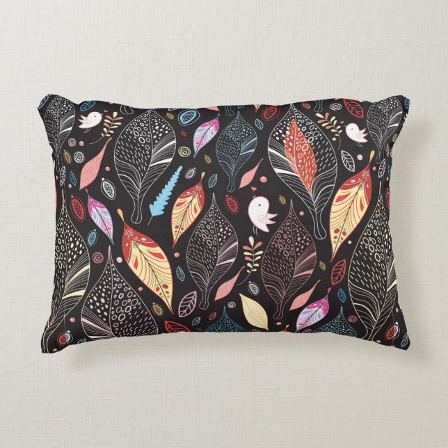 Autumn leaf texture decorative cushion (Front)