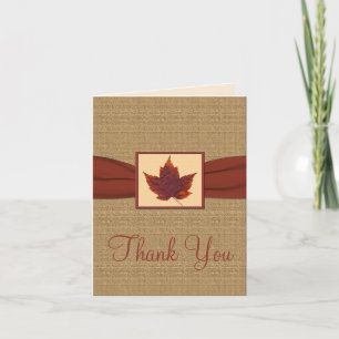 Autumn Leaf Thank You Note Card