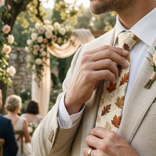 Autumn Leaf Wedding Tie