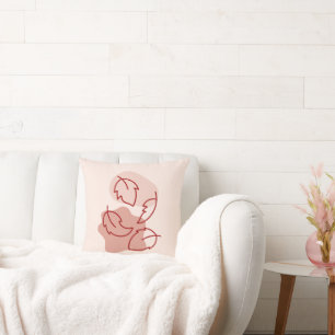 Autumn Leafy & Abstract Blob Shapes Thanksgiving Cushion
