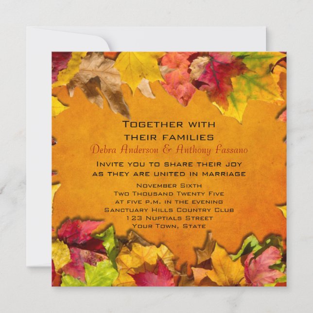 Autumn Leaves 1 Invitation (Front)