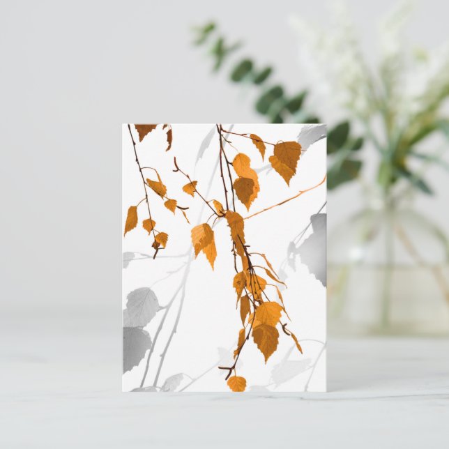 Autumn Leaves 2 Holiday Postcard (Standing Front)