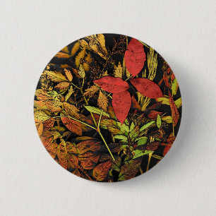 Autumn Leaves 6 Cm Round Badge