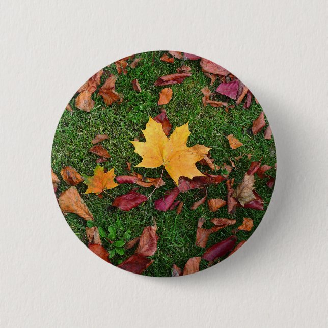 Autumn Leaves 6 Cm Round Badge (Front)
