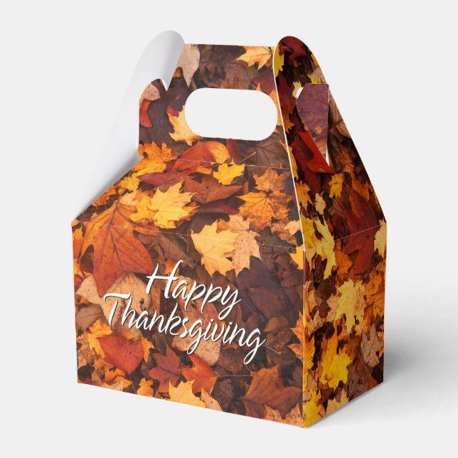 Autumn Leaves 6 Favour Box (Front Side)