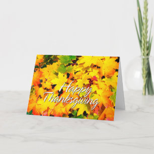 Autumn Leaves 7 Happy Thanksgiving Options Card