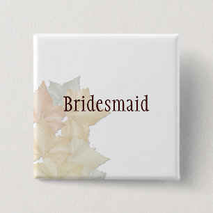 Autumn Leaves, A Fall Wedding Badge Name Tag
