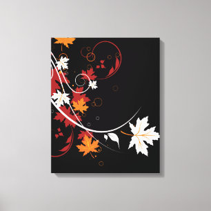 Autumn Leaves Abstract Canvas Print