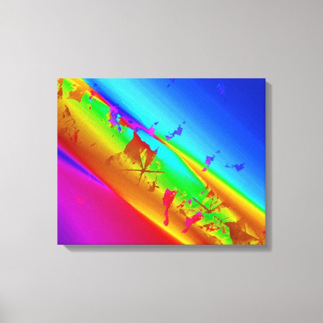 Autumn Leaves Abstract Canvas Print (Front)