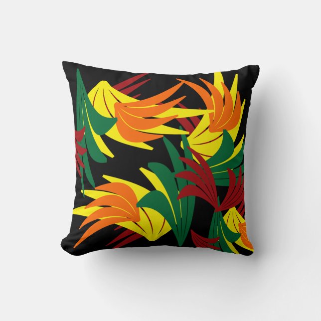 Autumn Leaves Abstract Cushion (Front)