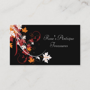 Autumn Leaves Abstract Personal Business Card