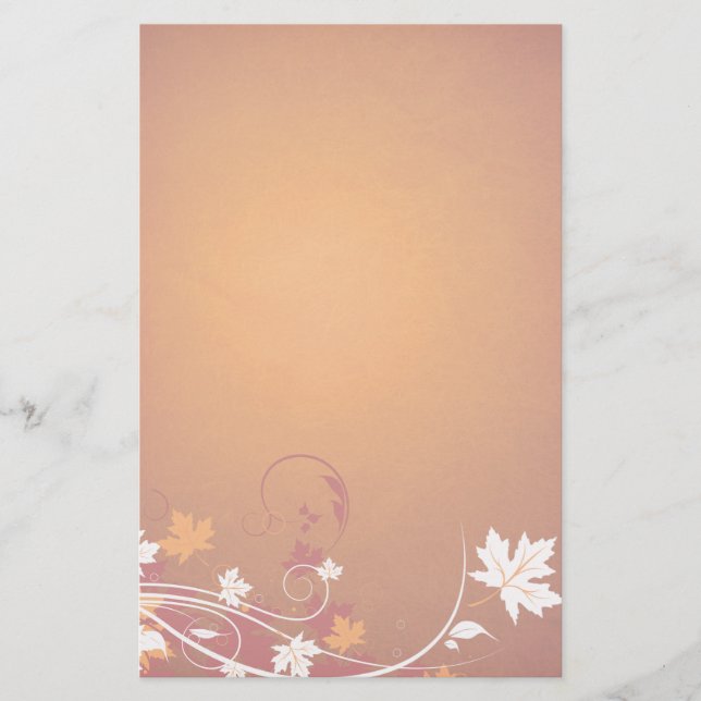 Autumn Leaves Abstract Stationery (Front)