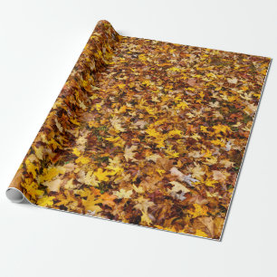 Autumn Leaves Abstract Wrapping Paper