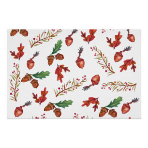 Autumn, Leaves , Acorn Poster