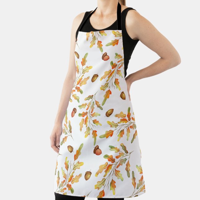 Autumn Leaves & Acorns Apron (Insitu)
