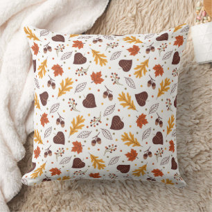 Autumn Leaves & Acorns Cushion