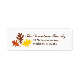 Autumn Leaves Address Label