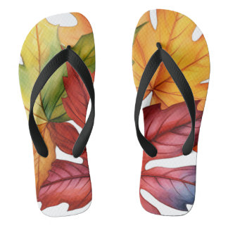 Autumn Leaves,Adult Flip Flops