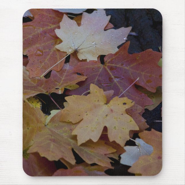 Autumn leaves all around mouse pad (Front)