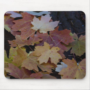 Autumn leaves all around mouse pad