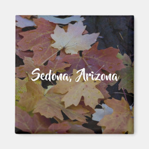 Autumn leaves all around, Sedona Arizona Magnet