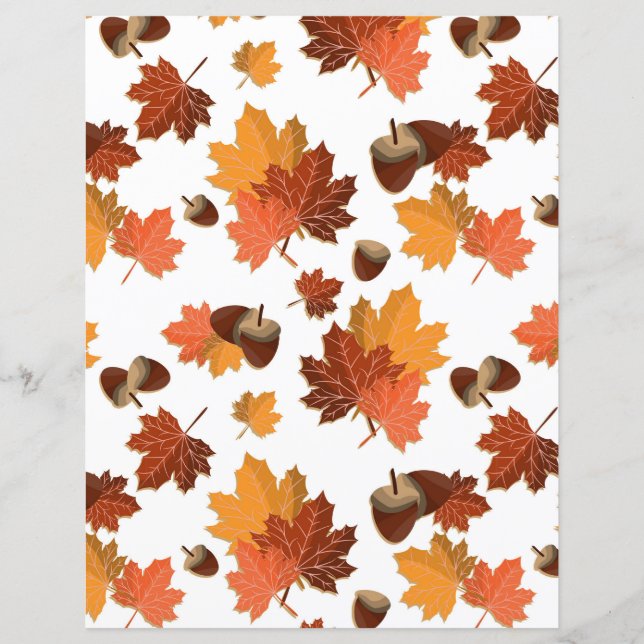 Autumn Leaves and Acorns  (Front)