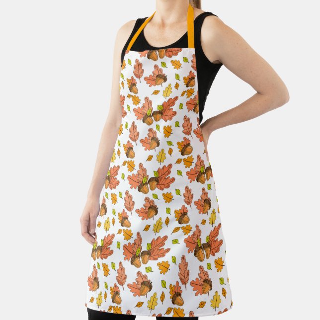 Autumn Leaves and Acorns Apron (Insitu)