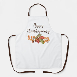 Autumn leaves and acorns custom apron