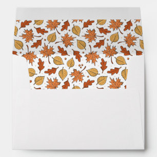 Autumn Leaves and Acorns Pattern Envelope