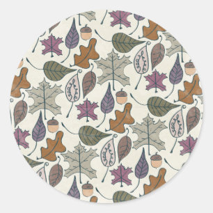 Autumn Leaves and Acorns Stickers