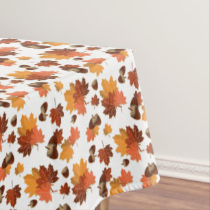 Autumn Leaves and Acorns Tablecloth