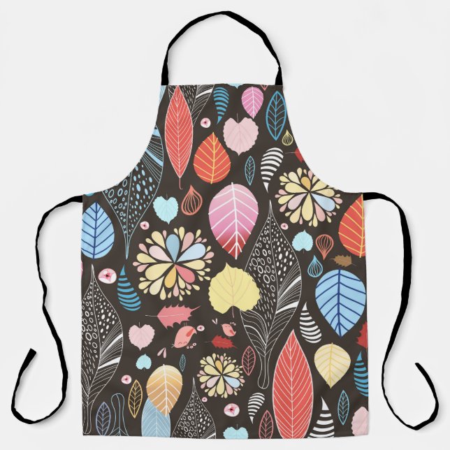 Autumn Leaves and Birds. Apron (Front)
