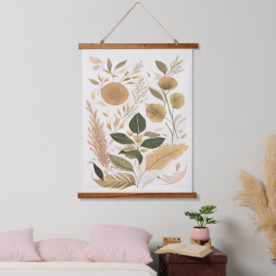 Autumn Leaves And Flower Art Hanging Tapestry
