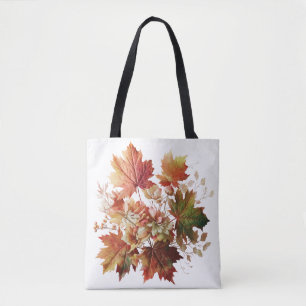 Autumn Leaves and Flowers in Fall Bouquet Art Tote Bag