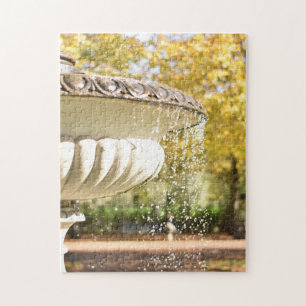 Autumn Leaves and Fountain Regent's Park London UK Jigsaw Puzzle